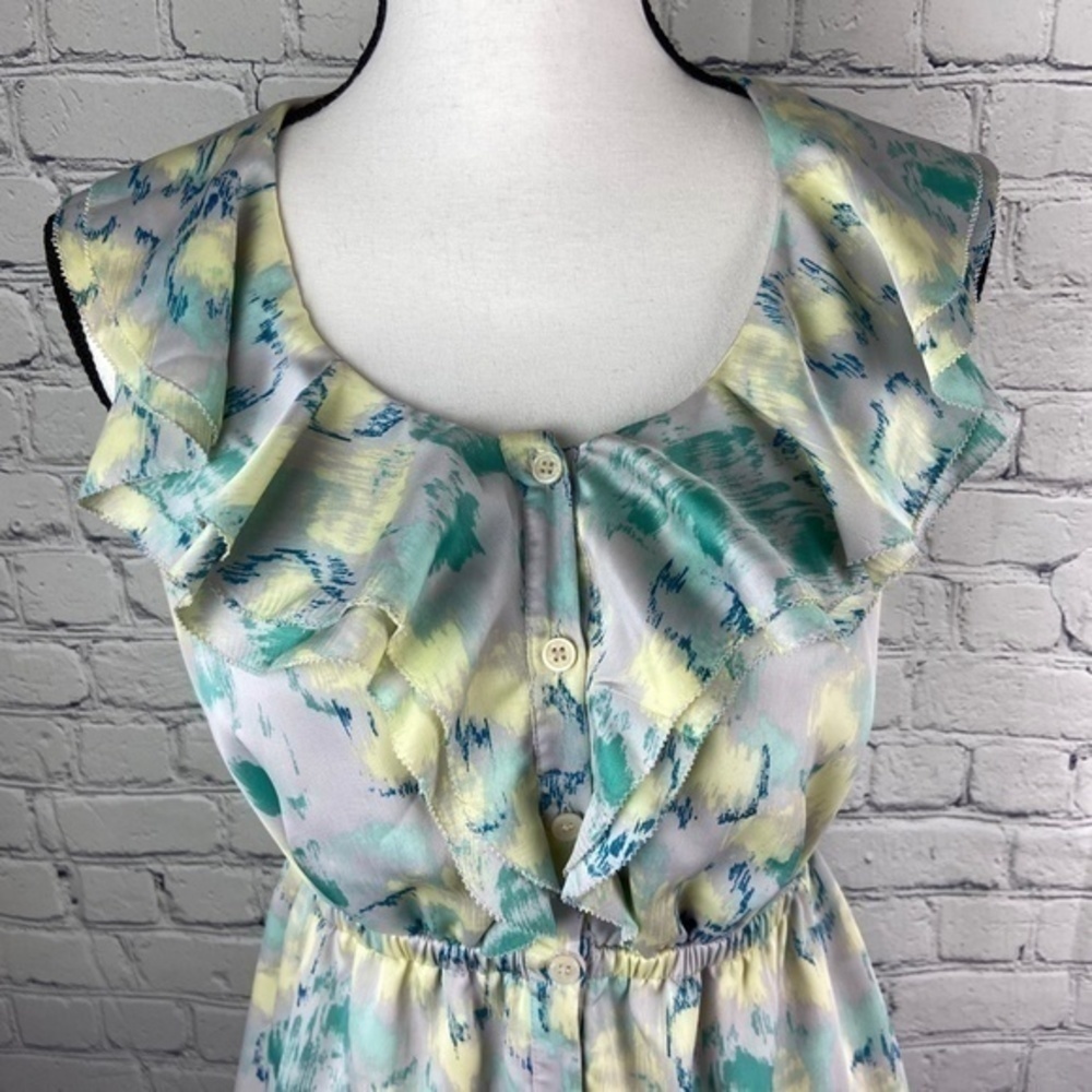 I Heart Ronson Dress Ruffle Halter Print Mini Dress - Picture 2 of 15